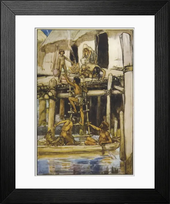 Framed Print : Swiss Lake Dwellers Framed Print : Swiss Lake Dwellers