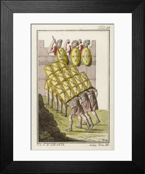 Framed Print : Romans Using Shields Framed Print : Romans Using Shields