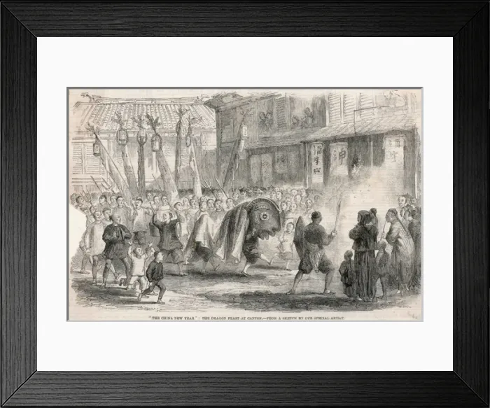 Framed Print : Dragon Procession, China Framed Print : Dragon Procession, China