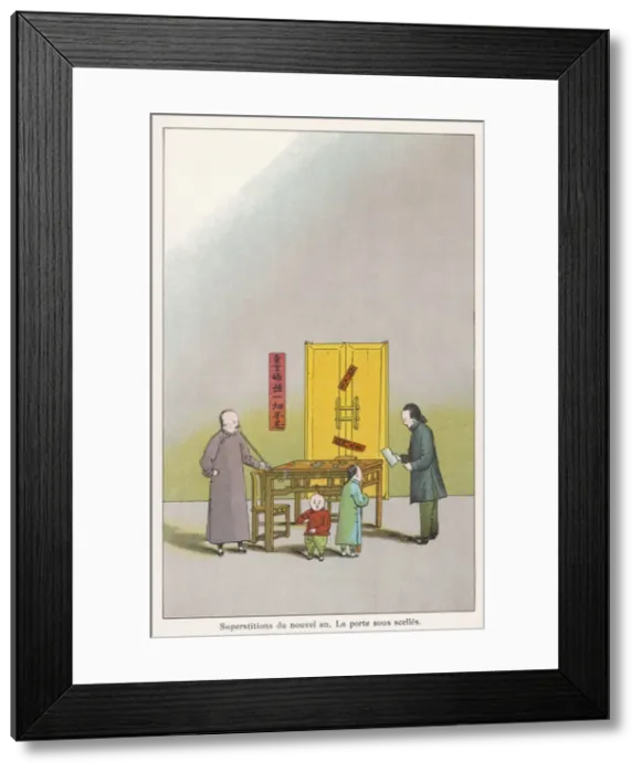 Framed Print : Sealing Doors, China Framed Print : Sealing Doors, China