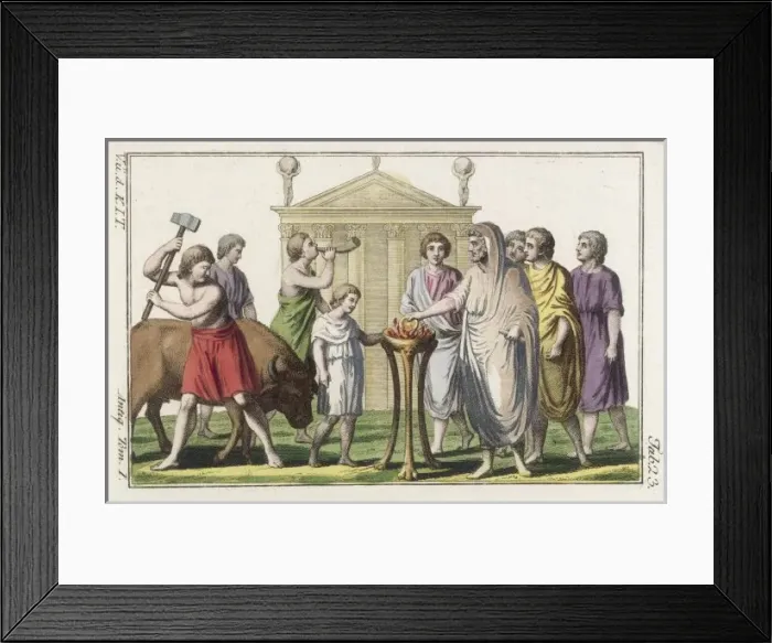 Framed Print : Roman Sacrifice a Bull Framed Print : Roman Sacrifice a Bull