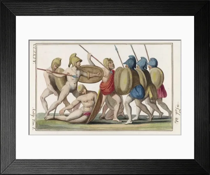 Framed Print : Ancient Greek Soldiers
