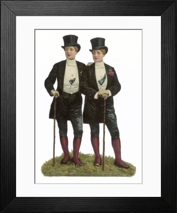 Framed Print : Women in Menswear / Scrap Framed Print : Women in Menswear / Scrap