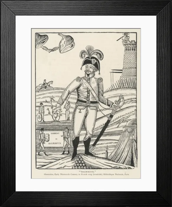Framed Print : John Churchill / Woodcut Framed Print : John Churchill / Woodcut