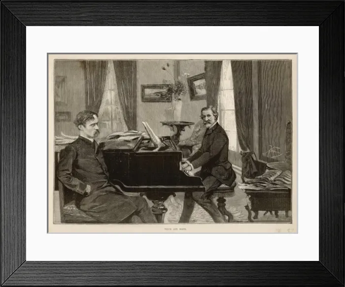 Framed Print : Verdi & Boito at Piano Framed Print : Verdi & Boito at Piano