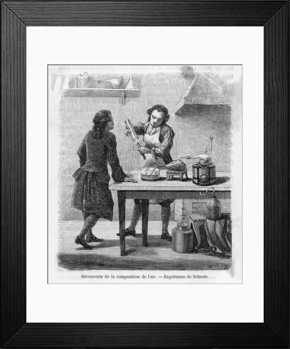 Framed Print : Scheele Discovers Framed Print : Scheele Discovers