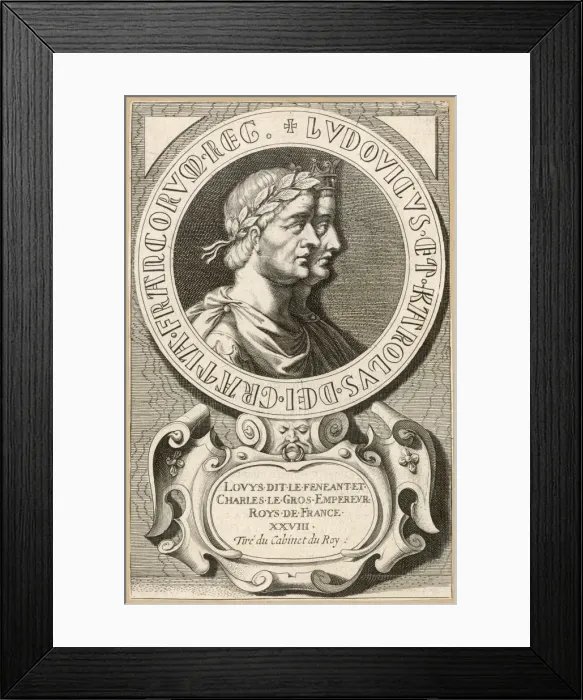Framed Print : French royalty: King Louis V & Emperor Charles the Fat Framed Print : French royalty: King Louis V & Emperor Charles the Fat
