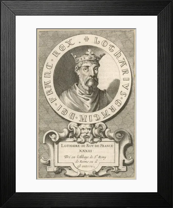 Framed Print : Lothaire, King of France Framed Print : Lothaire, King of France