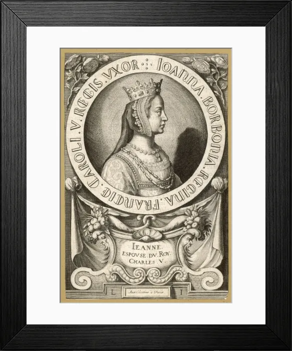 Framed Print : Jeanne De Bourbon Framed Print : Jeanne De Bourbon