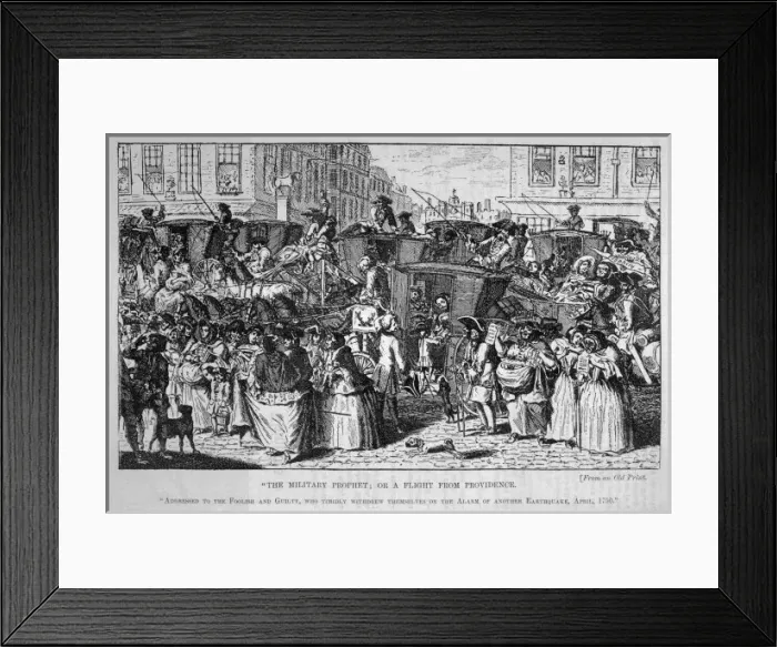 Framed Print : Fleeing Earthquake 1750 Framed Print : Fleeing Earthquake 1750