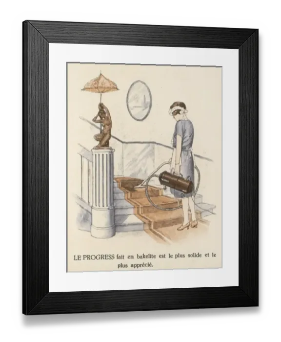 Framed Print : Vacuuming Stairs Framed Print : Vacuuming Stairs