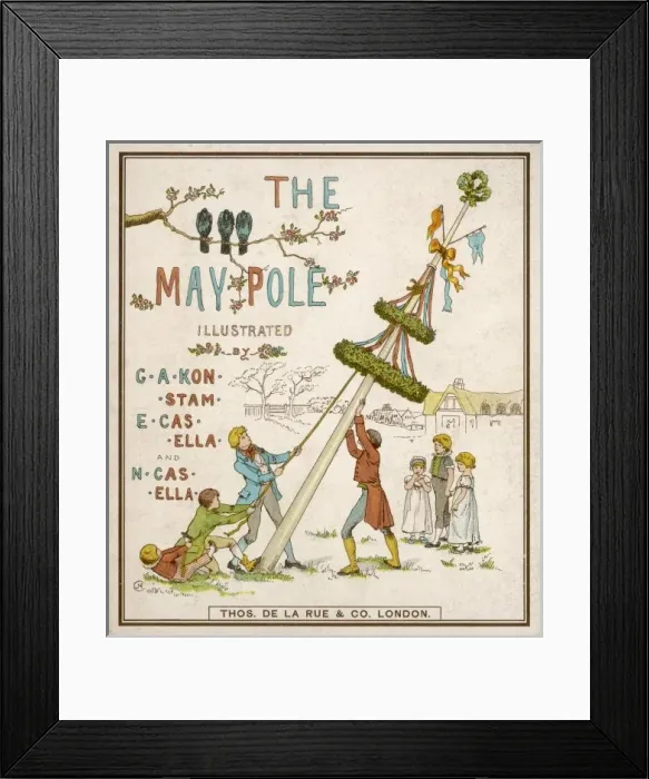 Framed Print : Raising the May Pole Framed Print : Raising the May Pole