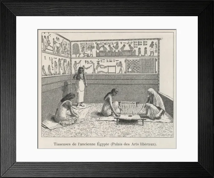 Framed Print : Weaving / Ancient Egypt Framed Print : Weaving / Ancient Egypt