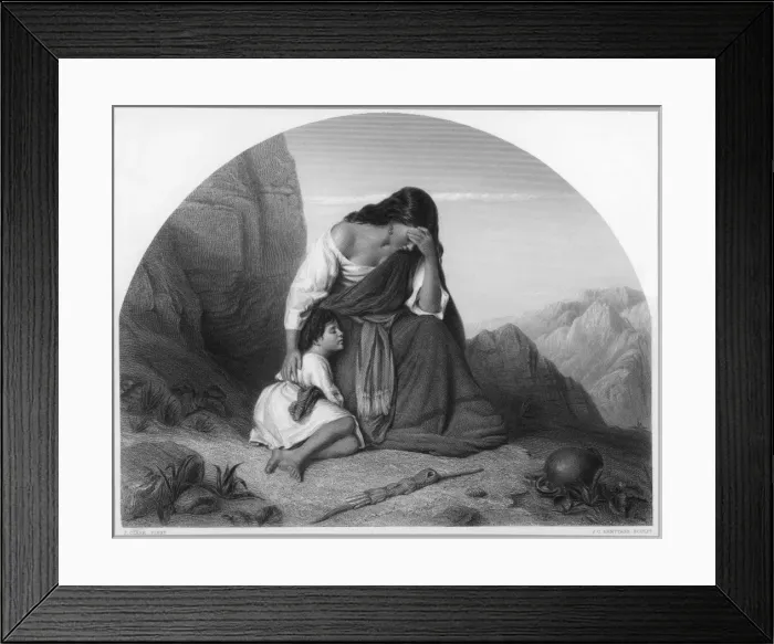 Framed Print : Hagar in Desert / Clark Framed Print : Hagar in Desert / Clark