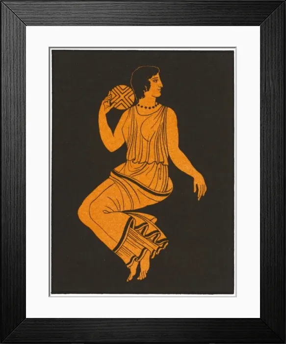 Framed Print : Ancient Greece with Ball Framed Print : Ancient Greece with Ball