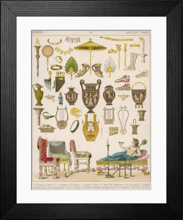 Framed Print : Greece / Costume / Objects Framed Print : Greece / Costume / Objects