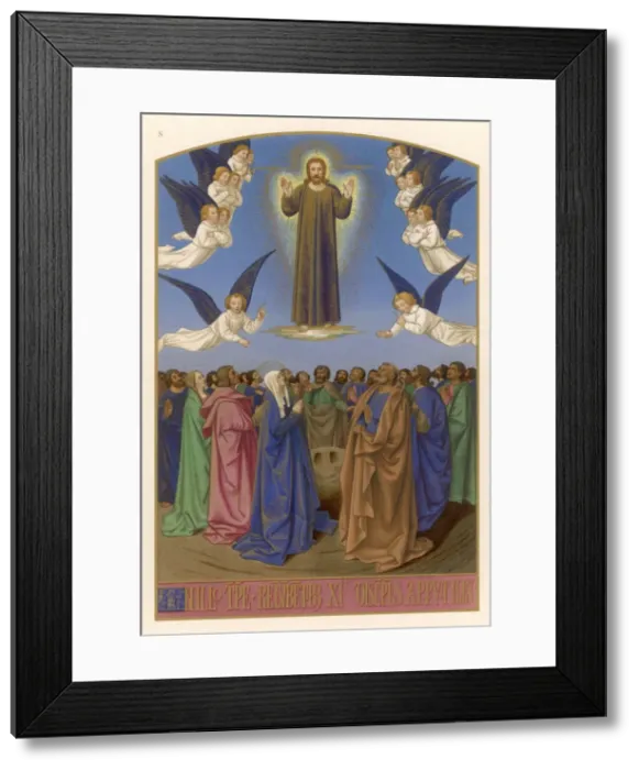 Framed Print : Jesus Ascends / Fouquet Framed Print : Jesus Ascends / Fouquet