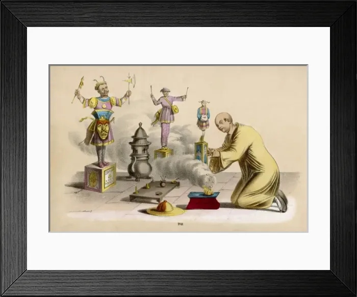 Framed Print : Chinese Buddhist Prayers Framed Print : Chinese Buddhist Prayers