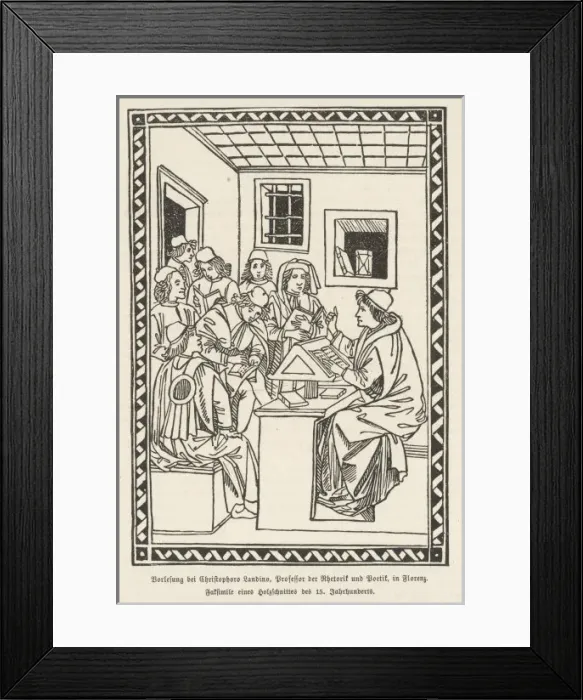 Framed Print : Italian Classroom / C15 Framed Print : Italian Classroom / C15