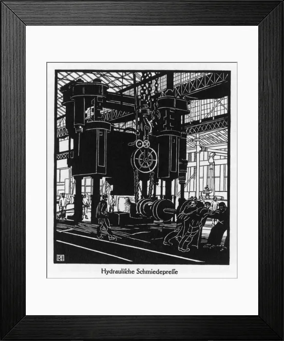Framed Print : Krupp: Forging Press Framed Print : Krupp: Forging Press
