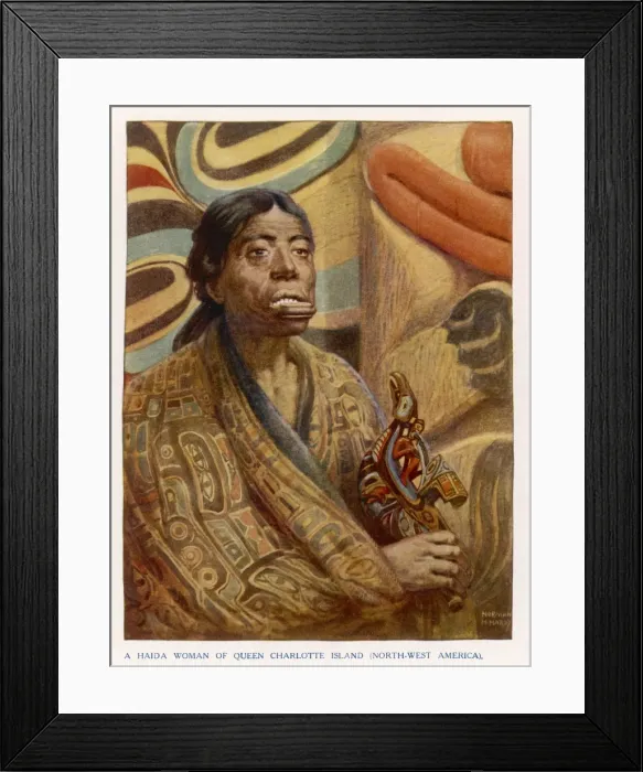 Framed Print : Haida Woman Framed Print : Haida Woman