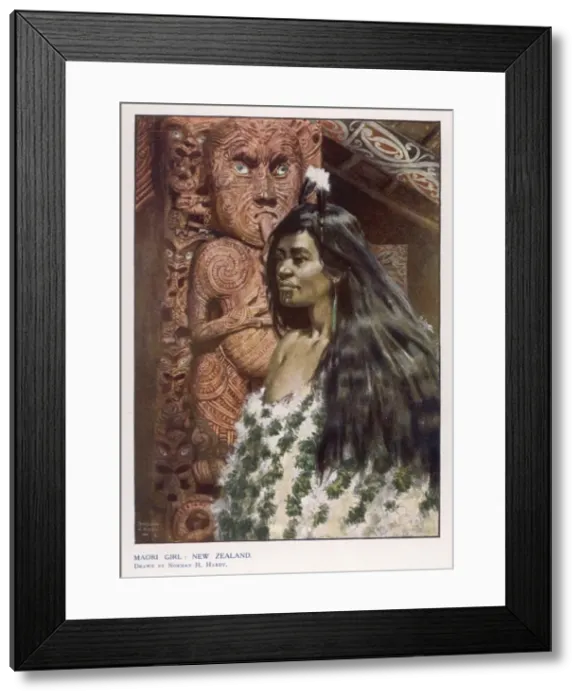 Framed Print : Maori Girl (Hardy) Framed Print : Maori Girl (Hardy)