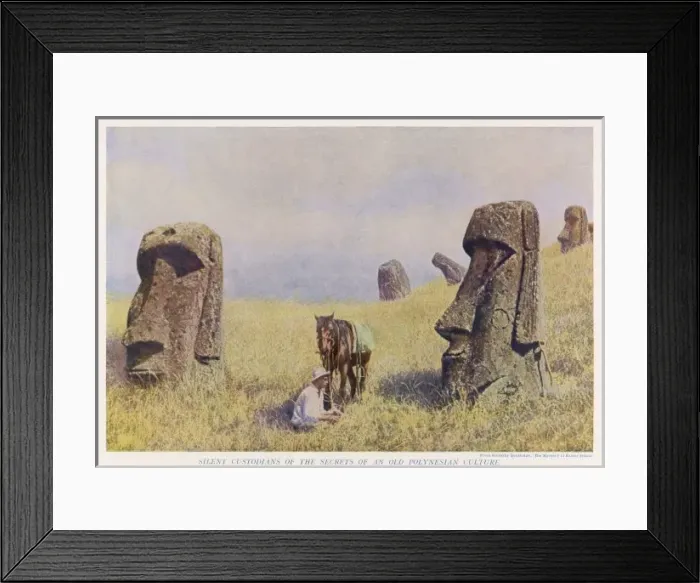 Framed Print : Easter Iusland Figures Framed Print : Easter Iusland Figures