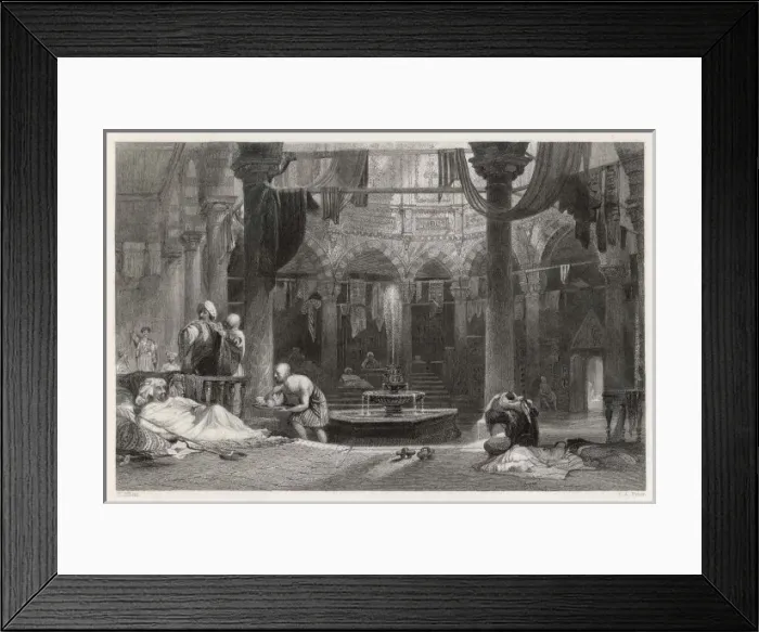 Framed Print : Turkish Bath C1840 Framed Print : Turkish Bath C1840
