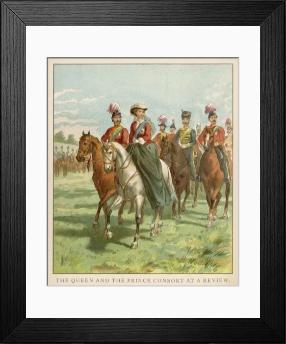 Framed Print : Queen Victoria reviewing troops Framed Print : Queen Victoria reviewing troops
