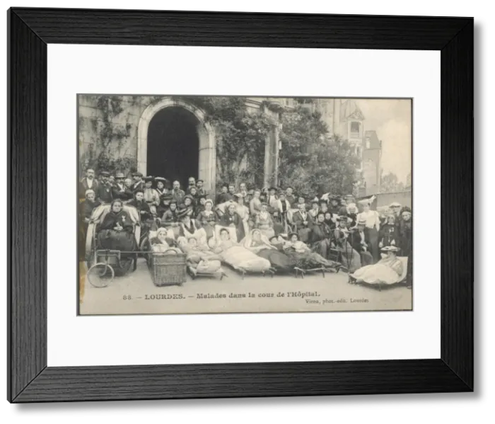 Framed Print : Sick Pilgrims, Lourdes Framed Print : Sick Pilgrims, Lourdes