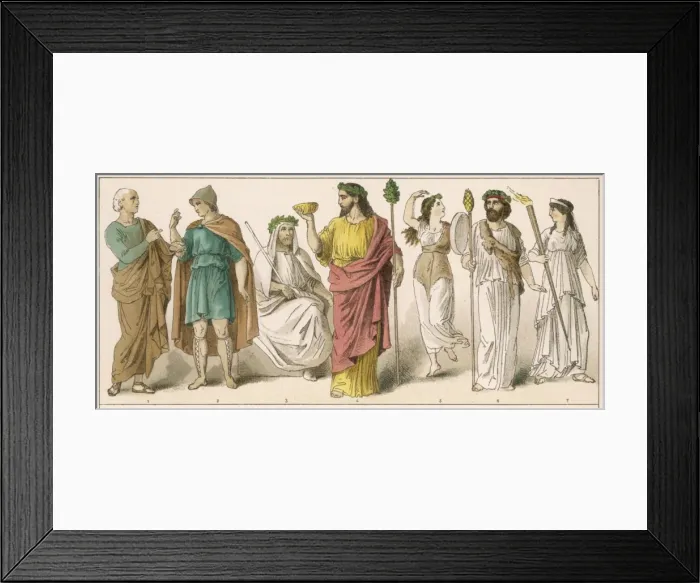 Framed Print : Ancient Greek Costume Framed Print : Ancient Greek Costume