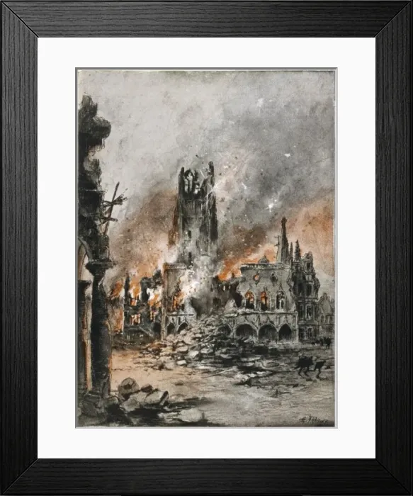 Framed Print : Wwi / Arras Bombarded Framed Print : Wwi / Arras Bombarded