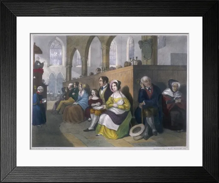 Framed Print : Listening to Sermon Framed Print : Listening to Sermon