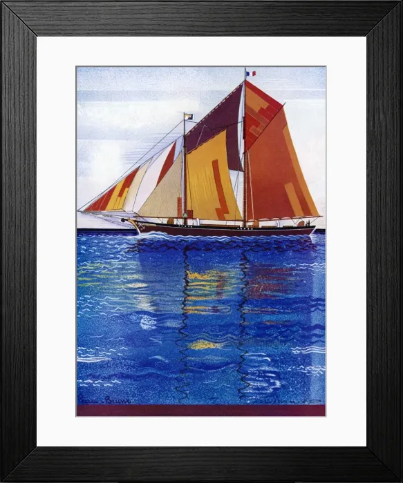 Framed Print : Ship on Blue Sea Framed Print : Ship on Blue Sea