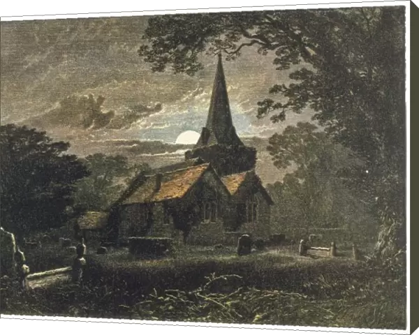 Churchyard by Moonlight