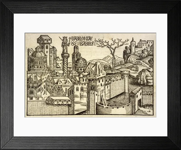 Framed Print : Babylon / 15C German View Framed Print : Babylon / 15C German View