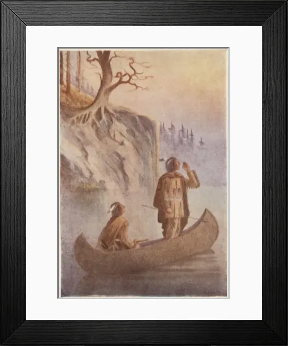 Framed Print : Algonquins in Boat Framed Print : Algonquins in Boat