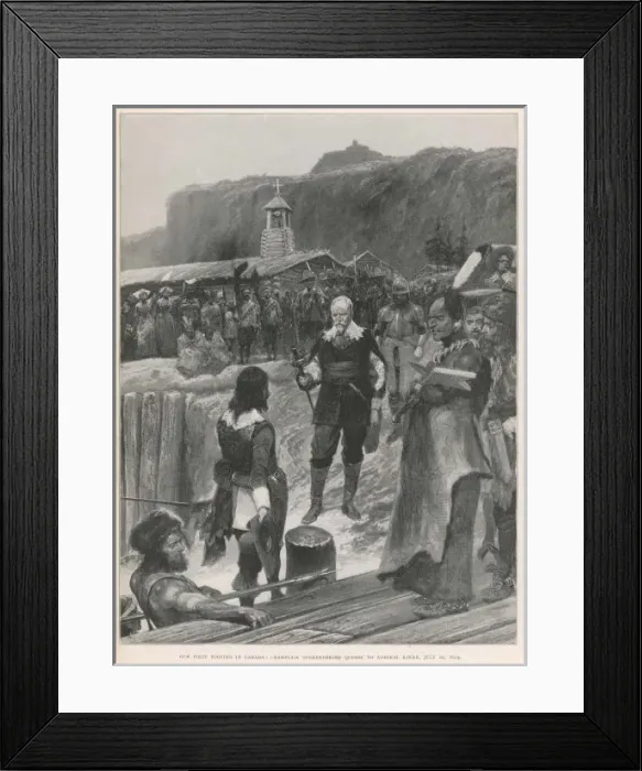 Framed Print : Champlain Surrenders