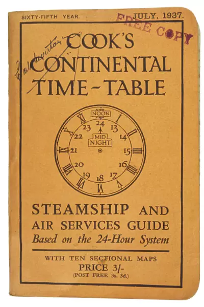 COOKs TIMETABLE 1937