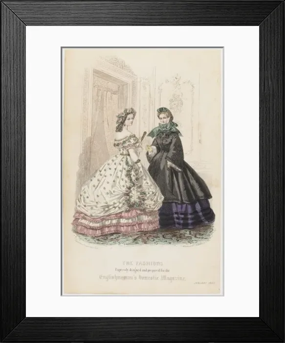 Framed Print : Costume January 1862 Framed Print : Costume January 1862