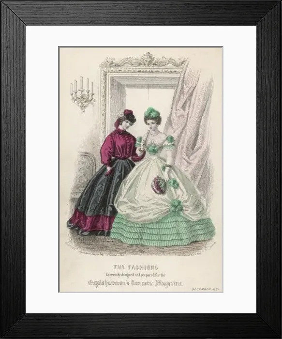 Framed Print : Ball Dress  /  Bouquet 1861