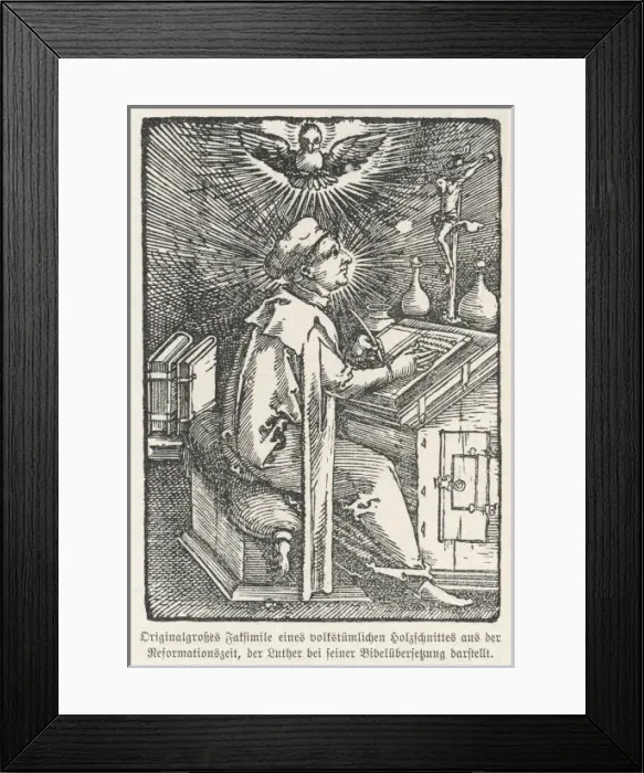 Framed Print : Luther Translating Framed Print : Luther Translating