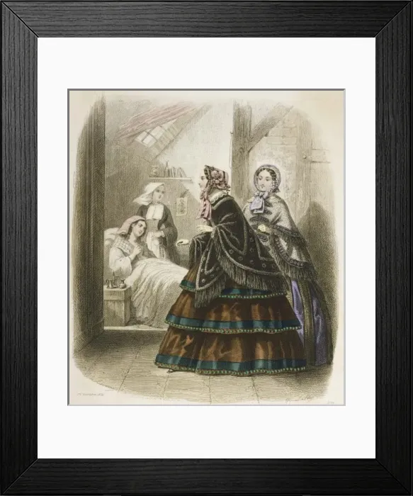Framed Print : A Charity Visit 1854 Framed Print : A Charity Visit 1854