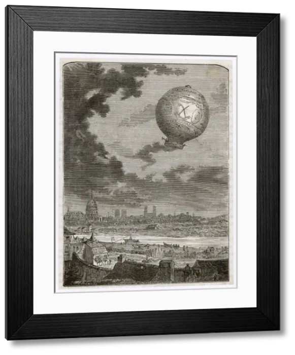 Framed Print : Mongolfier Manned Flight Framed Print : Mongolfier Manned Flight