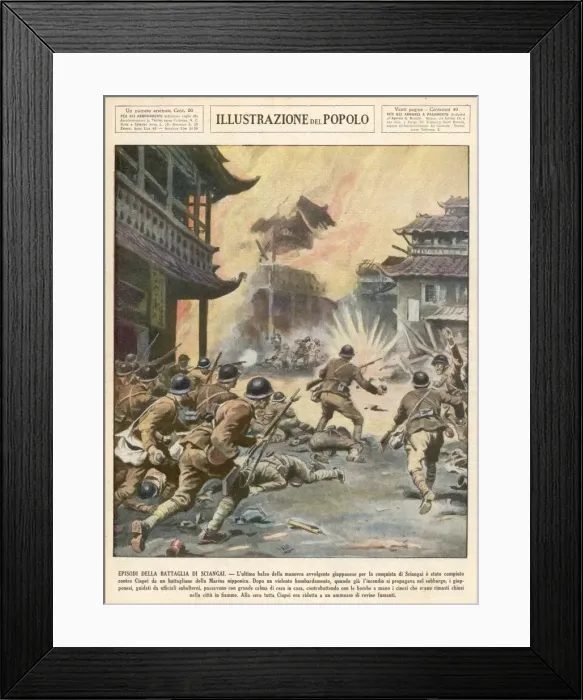 Framed Print : Battle for Shanghai Framed Print : Battle for Shanghai
