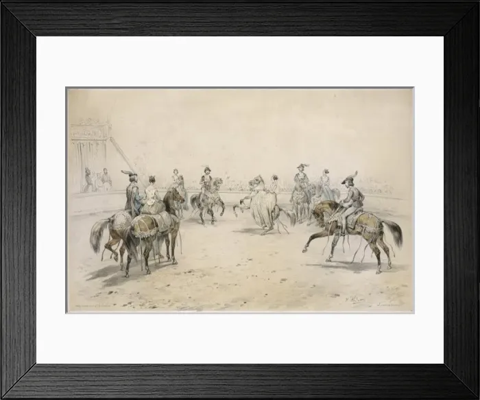 Framed Print : Quadrille on Horseback Framed Print : Quadrille on Horseback
