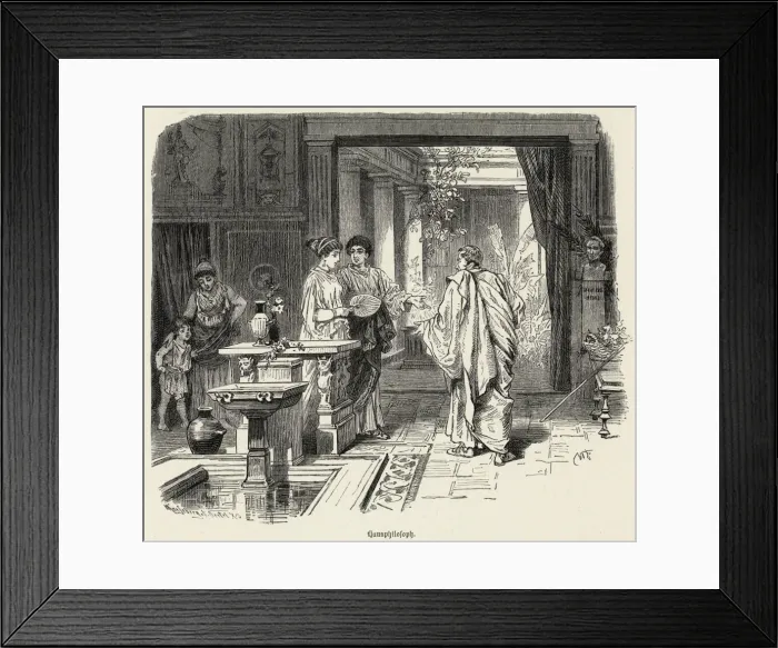 Framed Print : Roman Family in Villa Framed Print : Roman Family in Villa