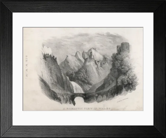 Framed Print : Romantic View in Wales Framed Print : Romantic View in Wales