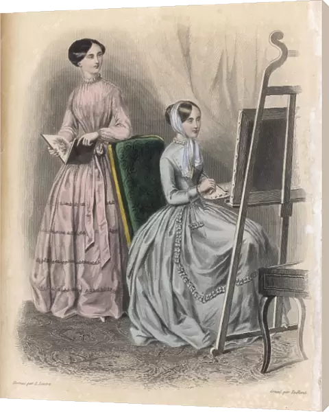 Lady Sits at Easel 1848