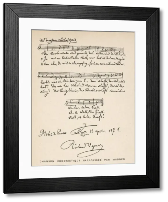 Framed Print : Wagner / Score / Song Framed Print : Wagner / Score / Song